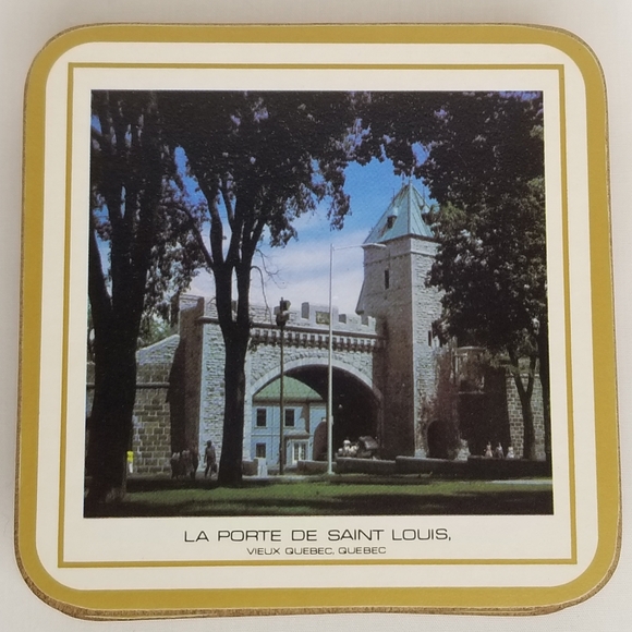 Pimpernel Quebec City Collection Cork Backed Coasters Deluxe Finish 4"x4" 6ct - Picture 3 of 15
